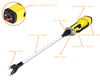 Farm Electric Hand Rechargeable Cattle Prod ABS With LED Light